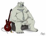  balls bear erection guitar humanoid_penis looking_at_viewer male mammal musical_instrument nickdales nicknameart nude overweight penis precum smile solo uncut 