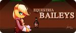  2012 anthro applejack_(mlp) bartender blonde_hair bottle clothed clothing derpiihooves equine female freckles friendship_is_magic glass green_eyes hair horse long_hair looking_at_viewer mammal my_little_pony pony solo vest 