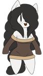  alpha_channel anthro black_hair breasts chibi cleavage clothed clothing cute digital_media_(artwork) ensayne equine fan_character female freckles fur hair hair_over_eye horse long_hair looking_at_viewer mammal my_little_pony open_mouth pony smile solo standing white_fur 