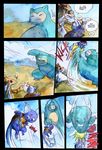  anthro comic english_text group male nintendo pok&eacute;mon qlock sandslash size_difference snorlax text video_games wartortle 