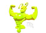 abs absurd_res animal_humanoid anthro arthropod breasts eyestalks featureless_breasts gastropod gastropod_humanoid green_body happy herm hi_res humanoid intersex mollusk mollusk_humanoid muscular null_bulge shiny_(disambiguation) slug slug_humanoid thedarkjudge96