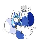 anthro balls big_balls big_penis big_tail blue_blush blue_body blue_fur blush bodily_fluids cheek_tuft cum cum_exchange cum_inflation cum_inside duo eeveelution ejaculation eyes_closed facial_tuft fluffy fluffy_balls fluffy_tail foreskin fur generation_4_pokemon genital_fluids genitals geopold_(freeziepop) glaceon hi_res huge_balls huge_penis humanoid_genitalia humanoid_penis hyper hyper_balls hyper_genitalia hyper_penis inflation male male/male nintendo penetration penile penile_penetration penis penis_in_penis pokemon pokemon_(species) potayo scarf stripes tail tuft urethral urethral_bulge urethral_penetration white_body white_fur