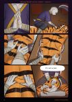 anthro back_muscles biceps bottomwear breast_squish breasts clothed clothing comic dialogue digital_media_(artwork) dreamworks duo english_text eyes_closed felid female fur furniture hacatiko hi_res kung_fu_panda lagomorph larger_female leporid looking_pleasured lying male male/female mammal massage massage_oil massage_table master_tigress muscular muscular_anthro muscular_female nude on_front on_table orange_body pantherine pants purring rabbit rear_view sitting sitting_on_another size_difference smaller_male smile squish stripes table tail text tiger topwear