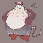 anthro belly belly_peeking_out big_man_(splatoon) bottomwear clothing grey_body hi_res male moobs nintendo overweight shirt shorts smile solo splatoon swatch_txt tank_top topwear