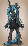  2015 changeling dress fearingfun female feral friendship_is_magic my_little_pony queen_chrysalis_(mlp) solo standing 