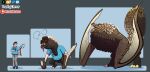 absurd_res bazelgeuse body_size_growth capcom clothed clothing dragon dustyerror european_mythology flying_wyvern hi_res human mammal monster_hunter mythological_creature mythological_scalie mythology overweight scalie size_transformation tongue tongue_out torn_clothing transformation transformation_sequence western_dragon wyvern