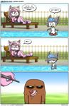  3ds aeris angry cat comic feline female hitmonlee humor leo male mammal nintendo nintendo_3ds pok&eacute;mon scott_ramsoomair vg_cats video_games water 