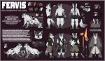  2025 absurd_res anthro bag black_body black_fur black_markings black_nose black_sclera border bottomwear boxers_(clothing) claws clothed clothing english_text feral fervis_(razim) fur grey_border hi_res jacket lightsaber lightsaber_polearm loth-wolf male markings mechanical_arm mechanical_leg melee_weapon model_sheet orange_eyes pawpads paws quadruped robe scales shorts star_wars starwolfskin text toe_claws topwear underwear vest vibroknife weapon white_body white_fur zgf_art 
