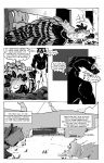 2011 accipitrid accipitriform aerial_view anthro athletic athletic_male avian beak bird black_and_white black_body black_fur bottomwear cheek_tuft city city_wall clothed clothing comic countershade_neck countershading destroyed_building duo eagle english_text eyewear facial_tuft fainted fainting falling_asleep feathers female feral fist fur furniture gate glasses group gulonine harpy_(roz_gibson) harpy_eagle hate hi_res inside jack_salem looking_at_another looking_back male mammal marten monochrome mustelid musteline onomatopoeia outside pants pince-nez roz_gibson ruined_city ruins sable_(marten) sleeping sofa sound_effects tail text text_box thought_bubble tired topless topless_male tricked tuft vowelless vowelless_sound_effect whiskers zzz