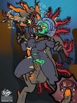 3:4 3_eyes abdominal_bulge absurd_res animal_humanoid anthozoan anthozoan_humanoid anthro balls blue_hair breasts broken_helmet brown_body bubble clothed clothing cnidarian cnidarian_humanoid coral coral_humanoid corruption digital_media_(artwork) diving diving_helmet diving_suit duo eyeless female fish forced foreskin frooby genitals gloves green_body hair hanako_futaba handwear harpoon_gun hi_res humanoid hylotl internal lipstick makeup male male/female marine marine_humanoid multi_eye nipple_outline nude open_mouth oral oral_penetration orange_body penetration penis pressure_gauge rape red_body red_eyes sea sex sharp_teeth signature starbound teeth tentacle_in_mouth tentacle_in_pussy tentacle_penetration tentacle_rape tentacle_sex tentacles text torn_clothing transformation underwater url vaginal vaginal_penetration vein veiny_penis water x-ray_view