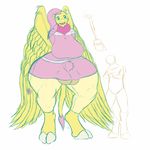  anthro apple arthropod avian balls big_balls big_breasts billyjeans22 bird breasts bulge butterfly color dickgirl digital_media_(artwork) equine fluttershy_(mlp) friendship_is_magic fruit hair hooves horn huge_breasts hybrid insect intersex lips mammal my_little_pony neckfur penis plain_background plump_lips size_difference thick_thighs wide_hips wings 