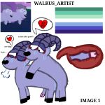 1:1 anal anal_penetration bighorn_sheep bovid caprine comedy_central duo english_text fur hi_res lgbt_pride male male/male mammal not_furry penetration penile penile_penetration penis_in_ass pride_colors profanity purple_body purple_fur rainbow_flag rainbow_pride_flag rainbow_symbol rammyariesgoated sheep south_park text walrus_artist