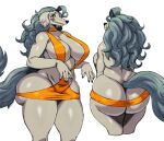2025 alternate_version_at_source anthro big_butt borzoi breasts butt canid canine canis clothed clothing dog_knight_rpg domestic_dog dress female hi_res hunting_dog mammal mostly_nude orinette_(ceehaz) sighthound skimpy solo sssonic2
