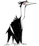 alternate_species azhdarchid beak black_body black_feathers black_scales claws deltarune feathers feral head_feathers heterochromia hi_res male membrane_(anatomy) membranous_wings pink_eyes prehistoric_species pterosaur quadruped quetzalcoatlus red_cheeks reptile scales scalie simple_background sketch smile solo spamton_g._spamton undertale_(series) wescillus white_background white_body white_scales wings yellow_eyes