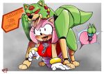 ahegao amy_rose anthro anthro_on_feral anthro_penetrated bestiality bodily_fluids bound chain chained chained_collar eggman_logo female feral feral_penetrating feral_penetrating_anthro humanoid looking_pleasured machine male male/female penetration robot robot_anthro sega sex sonic_the_hedgehog_(series) tears unknown_artist