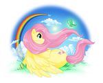  arthropod butterfly derpy_hooves_(mlp) equine female fluttershy_(mlp) flying friendship_is_magic grass horse insect lying mammal my_little_pony pegasus pony rainbow rainbow_dash_(mlp) sky tom_fischbach wings 