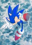 2023 5_fingers abstract_background anthro biped black_nose blue_body blue_fur chaosrice clothing colored_sketch countershade_fur countershading digital_drawing_(artwork) digital_media_(artwork) eulipotyphlan extended_arms eyes_closed fingers footwear full-length_portrait fur gloves grin handwear hedgehog hi_res male mammal multicolored_clothing multicolored_footwear multicolored_shoes portrait red_clothing red_footwear red_shoes sega shoes sketch smile solo sonic_the_hedgehog sonic_the_hedgehog_(series) tan_body tan_countershading tan_fur two_tone_clothing two_tone_footwear two_tone_shoes white_clothing white_footwear white_gloves white_handwear white_shoes