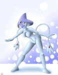  2013 2_tails anthro azelf bent_over blue_skin breasts cute female gem latiar legendary_pok&eacute;mon multiple_tails navel nintendo pok&eacute;mon pok&eacute;morph tongue video_games yellow_eyes 