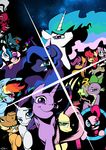  2015 apple_bloom_(mlp) applejack_(mlp) blue_eyes blue_hair cowboy_hat crossover cutie_mark_crusaders_(mlp) discord_(mlp) earth_pony equine eyeshadow female feral fluttershy_(mlp) freckles friendship_is_magic green_eyes group hair hat horn horse inkypsycho king_sombra_(mlp) long_hair looking_at_viewer makeup male mammal multicolored_hair my_little_pony open_mouth pegasus pinkie_pie_(mlp) pony princess_cadance_(mlp) princess_celestia_(mlp) princess_luna_(mlp) purple_eyes queen_chrysalis_(mlp) rainbow_dash_(mlp) rainbow_hair rarity_(mlp) scootaloo_(mlp) shining_armor_(mlp) smile spike_(mlp) sweetie_belle_(mlp) tengen_toppa_gurren_lagann tirek_(mlp) twilight_sparkle_(mlp) unicorn wings young 