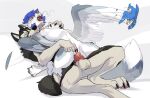 animal_genitalia animal_penis anthro avian balls bird black_body blue_body blue_eyes blue_hair blush blush_lines bouncing_balls breast_grab breasts breath canid canine canine_genitalia canine_penis canis clitoral clitoral_masturbation domestic_dog drmax duo erection eyes_closed feathered_wings feathers female gabriel_serealia genitals grey_body hair hand_on_breast holding_breast husky janus_(mho) knot looking_pleasured lying male male/female mammal masturbation multicolored_body nordic_sled_dog north_(gabriel_serealia) on_back open_mouth penetration penis rubbing_pussy sex simple_background spitz spread_legs spreading tail vaginal vaginal_penetration white_body wings