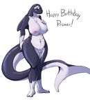  anthro big_breasts breasts cetacean english_text eyes_closed female mammal marine navel nipples orca pussy solo text watsup whale 
