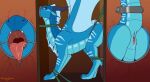 bdsm bodily_fluids bondage bound dragon dreyk-daro female feral genital_fluids glory_hole group hi_res male male/female mythological_creature mythological_scalie mythology open_mouth scalie seawing_(wof) solo tongue tsunami_(wof) vaginal vaginal_fluids wings_of_fire