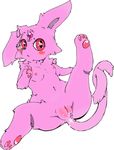  3_toes areola black_nose blush breasts canine cum cum_in_pussy cum_inside eeveelution espeon female fur looking_at_viewer mammal navel nintendo pawpads paws pink_eyes plain_background plump_labia pok&eacute;mon purple_fur pussy raised_leg solo spread_legs spreading toes unknown_artist video_games white_background 