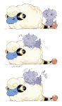  :3 :o absurdres animal_focus closed_eyes closed_mouth commentary_request espurr fang highres lying mareep newo_(shinra-p) no_humans nostrils o_o on_stomach open_mouth pokemon pokemon_(creature) pokemon_ability pokemon_focus pokemon_on_back purple_eyes sheep simple_background smile static_(pokemon) static_electricity translation_request white_background 