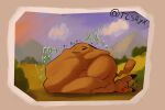 2025 ambiguous_feral ambiguous_gender ambiguous_pred ambiguous_prey anthro anthro_prey ass_up belly belly_on_ground belly_squish big_belly big_butt black_ear_tips black_text bloated blurred_background bodily_noises body_outline border butt cheek_spots churn cloud compression_artifacts curved_text digestion digestion_noises digital_media_(artwork) digital_painting_(artwork) dipstick_ears ear_markings english_description english_text evening eyes_closed face_imprint fatal_vore feral feral_pred full-length_portrait fully_inside fur generation_1_pokemon glorsh green_text head_on_ground head_tuft hi_res huge_belly hyper hyper_belly imminent_death immobile imprint larger_ambiguous larger_anthro light lighting lightning_tail lying lying_on_ground mammal monotone_arms monotone_belly monotone_butt monotone_legs motion_lines mountain muffled multicolored_ears nature nature_background nintendo on_front on_ground outside painting_(artwork) pikachu plant pointy_ears pokemon pokemon_(species) portrait quadruped resting_on_belly rodent rumbling_stomach shaded shortened_sound_effect shrub side_view signature size_difference sky sleeping sleeping_pred smaller_feral smaller_pred soft_shading soft_vore solo sound_effect_variant sound_effects squish sunset tail tcsrjx text thick_thighs tuft twitter_handle two_tone_ears unseen_prey unwilling_prey vore vowelless vowelless_sound_effect vowelless_vocalization white_border white_text_outline wide_hips yellow_arms yellow_belly yellow_body yellow_butt yellow_face yellow_fur yellow_hands yellow_legs yellow_tail yellow_tuft zzz