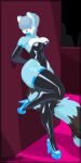  2025 absurd_res ailurid anthro armwear big_breasts bimbofied black_armwear black_body black_clothing black_elbow_gloves black_fur black_gloves black_handwear black_latex black_legwear black_leotard black_thigh_highs blue_body blue_clothing blue_footwear blue_fur blue_hair blue_high_heels blue_lips breasts cleavage clothed clothing crossgender elbow_gloves female feyro_(character) fluffy fluffy_tail footwear fur gloves gridbull hair hair_over_eye handwear hi_res high_heels latex latex_armwear latex_clothing latex_elbow_gloves latex_gloves latex_handwear latex_legwear latex_leotard latex_thigh_highs legwear leotard lips mammal mtf_crossgender multicolored_body multicolored_fur red_panda shoes solo tail thick_lips thick_thighs thigh_highs white_body white_fur wide_hips 