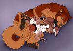  abdominal_bulge animal_genitalia balls bear black_body black_claws black_fur black_pawpads blue_eyes brielle_(wolffylegend) brown_body brown_claws brown_fur brown_pawpads canid canine claws duo female female_penetrated feral feral_on_feral feral_penetrated feral_penetrating feral_penetrating_feral fur genitals green_eyes hi_res killthe_demon knot licking licking_another lying male male/female male_penetrating male_penetrating_female mammal narrowed_eyes on_side orange_balls orange_body orange_fur orange_sheath pawpads penetration penile penile_penetration penis penis_in_vagina red_body red_fur red_penis rex_(rexg) sex sheath size_difference tongue vaginal vaginal_penetration 