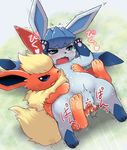  &lt;3 2015 balls blue_eyes blush censored crying cum cum_in_pussy cum_inside duo eeveelution erection female feral flareon fur glaceon hindpaw japanese_text male mammal nintendo open_mouth pawpads paws penetration penis pok&eacute;mon pussy rmtwo sex smile straight sweat tears text vaginal vaginal_penetration video_games 