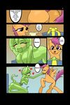  2015 big_breasts breasts butt comic duo equine eyelashes female feral friendship_is_magic goo horse mammal my_little_pony nana_gel pony scootaloo_(mlp) slime text 