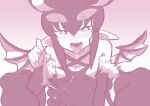  akuyome bush condom demon_wings fang greyscale hetero holding holding_condom in_heat matsuda_yuusuke monochrome pointy_ears saliva simple_background sketch thighhighs tongue tongue_out used_condom wings yome_(akuyome) 