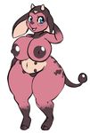  blush bovine cattle chubby cute dark female hyper iko mammal miltank nintendo nipples pok&eacute;mon short video_games whittney wide_hips 
