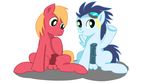  animal_genitalia balls big_macintosh_(mlp) duo earth_pony equine eyewear friendship_is_magic goggles green_eyes hair hooves horse horsecock jbond male mammal my_little_pony pegasus penis plain_background pony smile soarin_(mlp) underhoof wings wonderbolts_(mlp) young 