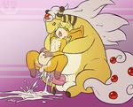  ampharos anal anal_penetration balls bandai big_dom_small_sub big_penis crossover cum cum_in_ass cum_inflation cum_inside cum_on_floor cum_splatter cum_squirt digimon digital_media_(artwork) duo erection excessive_cum eyes_closed fan_character featureless_arms featureless_limbs feral from_behind gay horn inflation larger_male looking_down male mega_ampharos mega_evolution neopatamonx nintendo nipples open_mouth orgasm_face overweight patamon penetration penis pok&eacute;mon rathmutatio sex shallow_penetration sheath signature sitting size_difference smaller_male smirk tight_fit video_games 