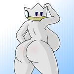  anthro big_breasts big_butt big_thighs blush breasts butt female huge_breasts huge_butt kersti looking_at_viewer looking_back not_furry nude paper_mario solo sticker_star thenewsirserial thick_thighs voluptuous wide_hips 