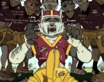 american_football american_football_uniform anthro arm_hair aroused aroused_by_another aroused_face aroused_male balls balls_outline barefoot blush blush_lines bodily_fluids body_hair body_worship bottomwear bulge bulge_focus bully bullying canid canine canis clothing crotch_focus crotch_shot cum cum_drip cum_dripping_from_penis cum_from_penis cum_in_clothing cum_in_pants cum_on_self cum_through_clothing cum_through_pants detailed_bulge dialogue dirty_talk dominant dominant_anthro dominant_male dripping ejaculation english_text erection erection_under_bottomwear erection_under_clothing erection_under_pants fangs feet field field_background foot_wraps football_field football_gear football_helmet football_jersey football_pants football_player football_team football_uniform fur genital_fluids genital_outline genitals grass grey_body grey_fur group hi_res homophobia homophobic_slur humiliation humiliation_fetish jerro jock kneeling kneeling_on_ground kyash-tyur leg_hair looking_pleasured lost_in_pleasure male male/male mammal manly muscular muscular_anthro muscular_male musk musk_clouds musk_worship orgasm orgasm_face outside pants penis penis_outline plant pleasured_male public_erection public_orgasm red_clothing red_helmet red_jersey red_shirt red_topwear shirt shocked sky sport submissive submissive_anthro submissive_male sweat sweatdrop sweaty_arms sweaty_body sweaty_clothing sweaty_face sweaty_legs taunting taunting_partner teasing teasing_partner teeth tenting text throbbing throbbing_penis topwear unwanted_cumshot unwanted_ejaculation unwanted_erection unwanted_orgasm voyeur wet wet_clothing wolf wraps yellow_bottomwear yellow_clothing yellow_pants