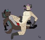  animal_genitalia anthro canine canine_penis collar dark duo gay hyena knot kovak kovakhyane male mammal penis piercing wolf 