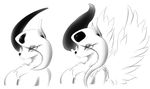  absol anthro breasts chest_tuft eyeliner female fur horn mega_absol mega_evolution nintendo pok&eacute;mon sketch tuft video_games wings zxx3 