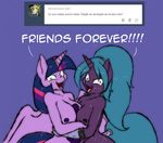  2015 anthro anthrofied arcane_shade breasts dialogue dickgirl dickgirl_on_female duo english_text equine fan_character female friendship_is_magic gloves hair horn intersex intersex_on_female long_hair looking_at_viewer mammal my_little_pony nipples nude open_mouth penis plain_background suirano text tumblr twilight_sparkle_(mlp) unicorn winged_unicorn wings 