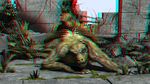  3d ambiguous_gender anaglyph anthro duo from_behind green_skin hand_on_butt hand_on_head lizard lying on_front open_mouth poser reptile reptilian scalie stereogram wooky 