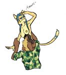  anthro breasts camo chaoshetra duo feet_first feline female hyena mammal salute vore 