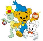  alpha_channel anthro bamse bamse_(character) bear bow_tie clock group hat honey jar lagomorph lille_skutt male mammal rabbit reptile scalie skalman swedish_text text turtle unknown_artist 