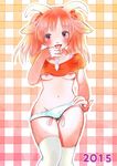  blush breasts caprine clothing condom cum female filled_condom fur hair kemono long_hair mammal nipples panties pink_fur pink_hair purple_eyes pussy sheep solo underwear unknown_artist 