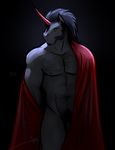  anthro bgn body_hair chest_hair equine facial_hair friendship_is_magic hairy horn king_sombra_(mlp) male mammal muscles my_little_pony nipples pubes solo unicorn 