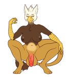  2015 anthro areola avian balls beak breasts brown_fur dickgirl fur gryphon hair huge_balls hyper intersex looking_at_viewer nipples nude penis solo white_hair xouual 