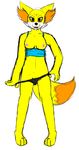  2014 anthro breasts clothing female fennekin jolteonkitty looking_at_viewer nintendo nipples nude open_mouth panties pok&eacute;mon pussy sketch solo underwear undressing video_games 