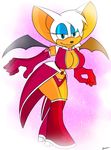  anthro bat big_breasts breasts cleavage clothed clothing female huge_breasts looking_at_viewer mammal rouge_the_bat sega smile solo sonic_(series) supersonicrulaa 